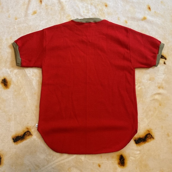 Russell Athletic Deadstock Vintage Mens Waffle Knit Thermal Shirt 80s Ringer Tee - Picture 4 of 11